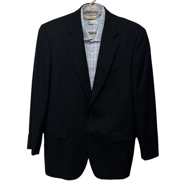 Brooks Brothers Madison Blazer Sports Coat Mens 42L 100% Wool navy Business - Picture 1 of 9
